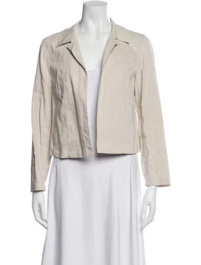 Pre-owned Theory Linen Blazer In Neutrals