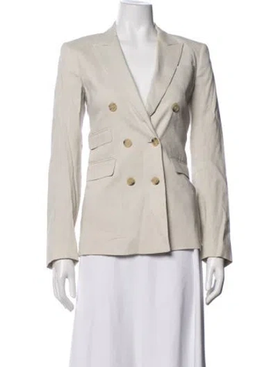 Pre-owned Theory Linen Blazer In Neutrals