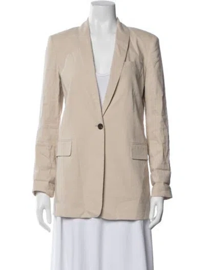 Pre-owned Theory Linen Blazer In Neutrals