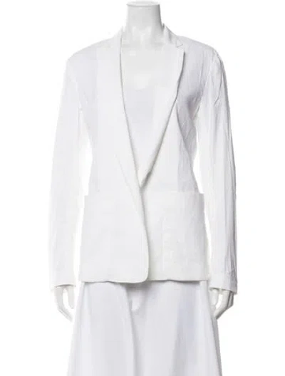 Pre-owned Theory Linen Blazer In Neutrals
