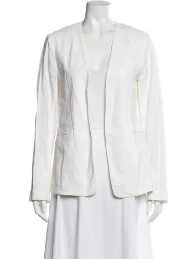 Pre-owned Theory Linen Blazer In Neutrals