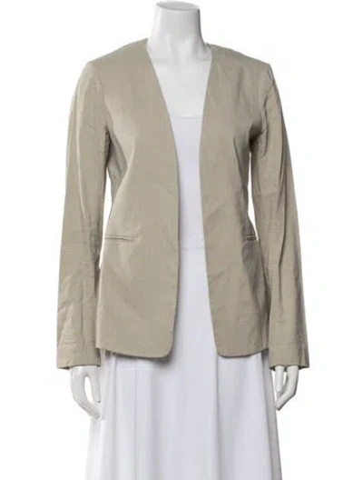 Pre-owned Theory Linen Blazer In Neutrals