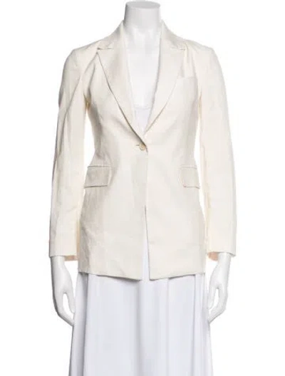 Pre-owned Theory Linen Blazer In Neutrals