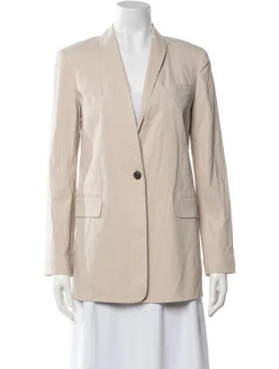 Pre-owned Theory Linen Blazer In Neutrals