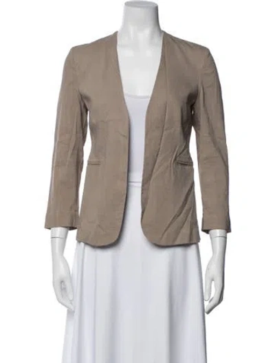 Pre-owned Theory Linen Blazer In Neutrals