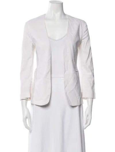 Pre-owned Theory Linen Blazer In Neutrals