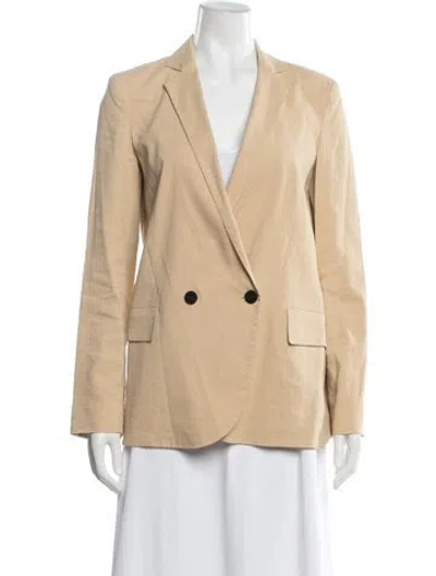 Pre-owned Theory Linen Blazer In Neutrals