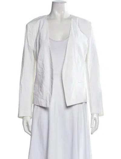 Pre-owned Theory Linen Blazer In Neutrals