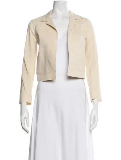 Pre-owned Theory Linen Blazer In Neutrals