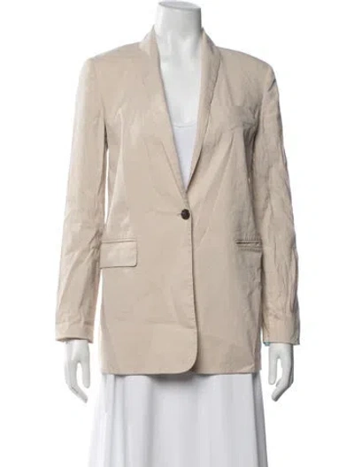 Pre-owned Theory Linen Blazer In Neutrals