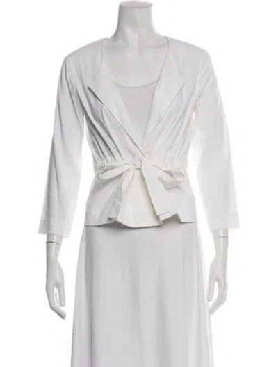 Pre-owned Theory Linen Blazer In Neutrals