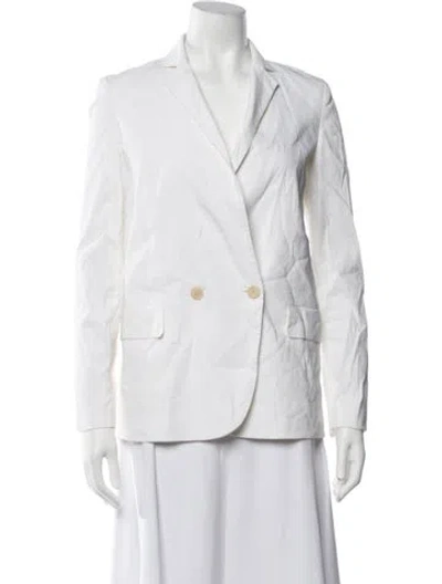 Pre-owned Theory Linen Blazer In Neutrals