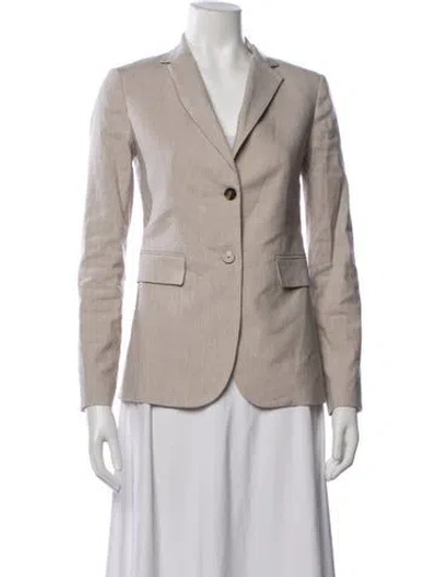 Pre-owned Theory Linen Blazer In Neutrals