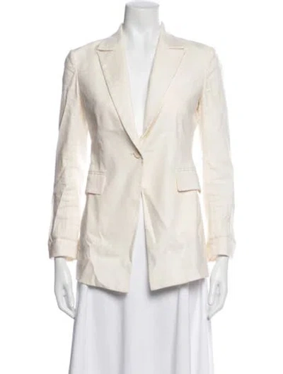 Pre-owned Theory Linen Blazer In Neutrals