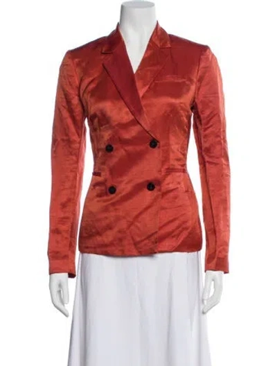 Pre-owned Theory Linen Blazer In Orange