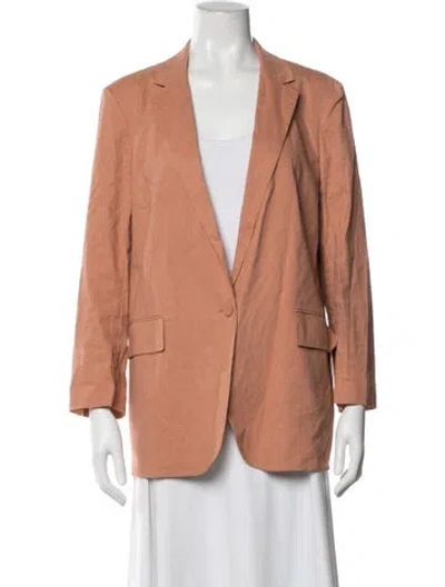 Pre-owned Theory Linen Blazer In Orange