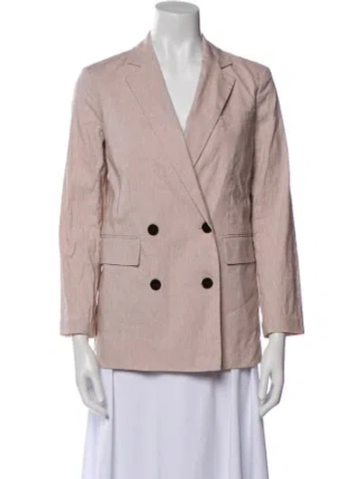 Pre-owned Theory Linen Blazer In Pink