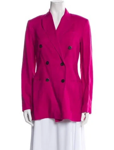 Pre-owned Theory Linen Blazer In Pink