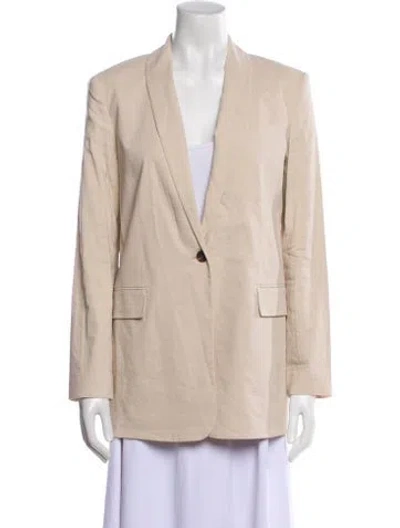 Pre-owned Theory Linen Blazer In Pink