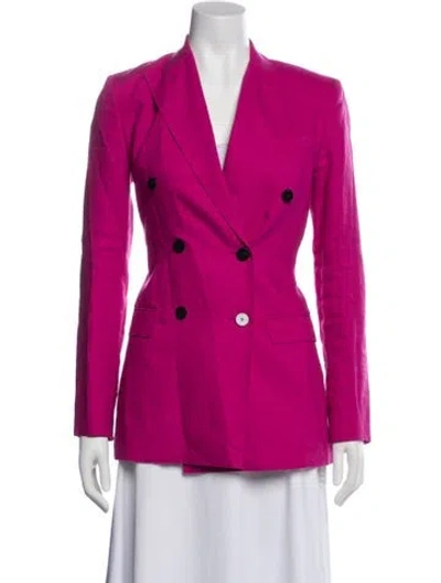 Pre-owned Theory Linen Blazer In Pink