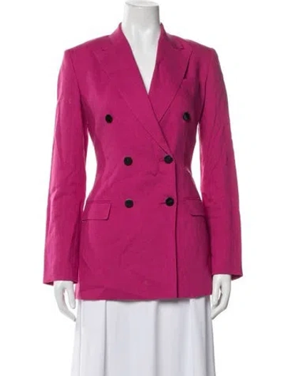 Pre-owned Theory Linen Blazer In Pink