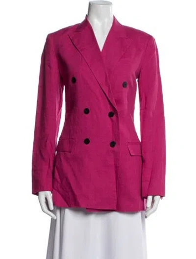 Pre-owned Theory Linen Blazer In Pink