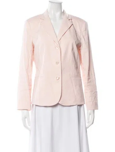 Pre-owned Theory Linen Blazer In Pink