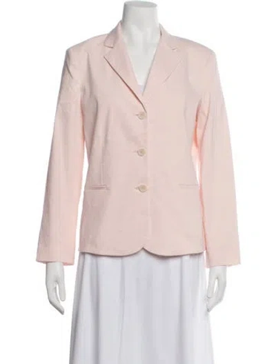 Pre-owned Theory Linen Blazer In Pink