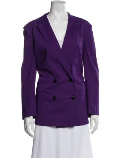 Pre-owned Theory Linen Blazer In Purple