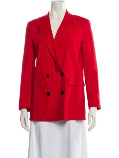 Pre-owned Theory Linen Blazer In Red