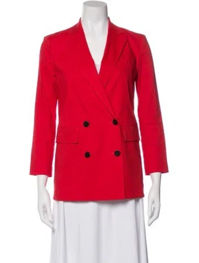 Pre-owned Theory Linen Blazer In Red