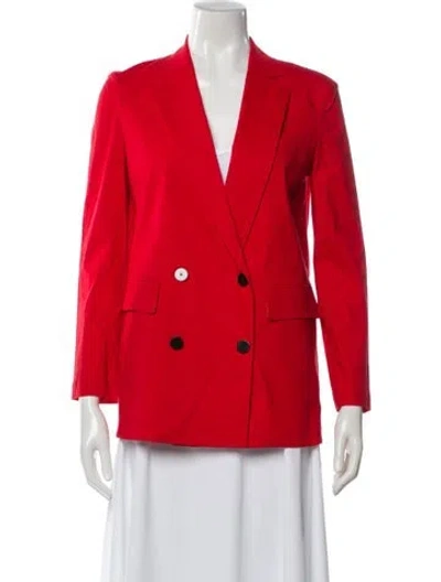 Pre-owned Theory Linen Blazer In Red