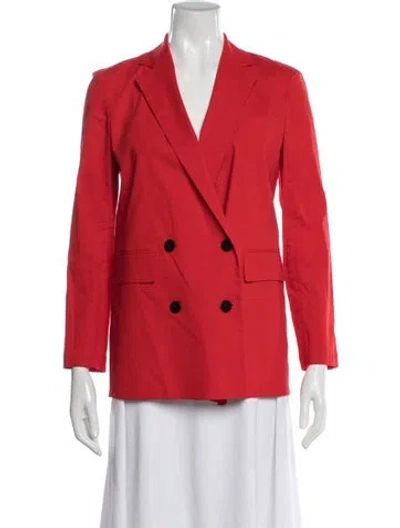 Pre-owned Theory Linen Blazer In Red