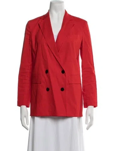 Pre-owned Theory Linen Blazer In Red