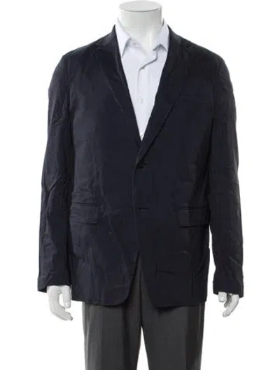 Pre-owned Theory Linen Blazer W/ Tags In Blue
