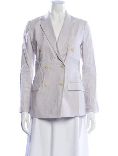 Pre-owned Theory Linen Blazer W/ Tags In Gray