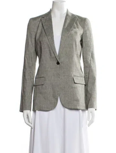 Pre-owned Theory Linen Blazer W/ Tags In Gray