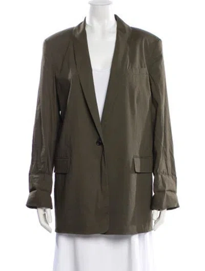 Pre-owned Theory Linen Blazer W/ Tags In Green