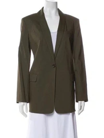 Pre-owned Theory Linen Blazer W/ Tags In Green