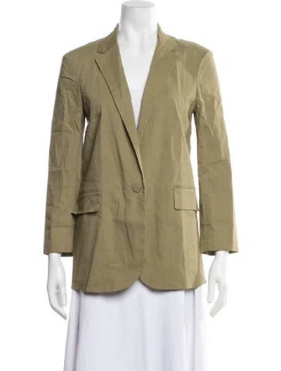 Pre-owned Theory Linen Blazer W/ Tags In Green