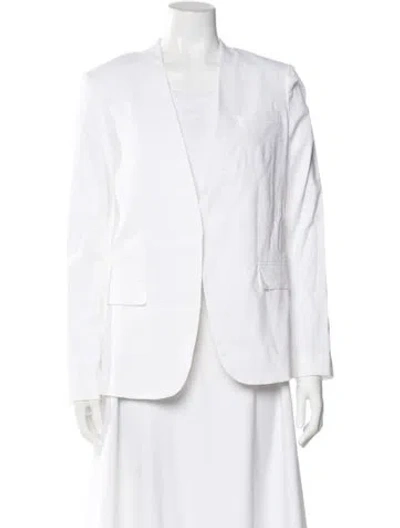 Pre-owned Theory Linen Blazer W/ Tags In White