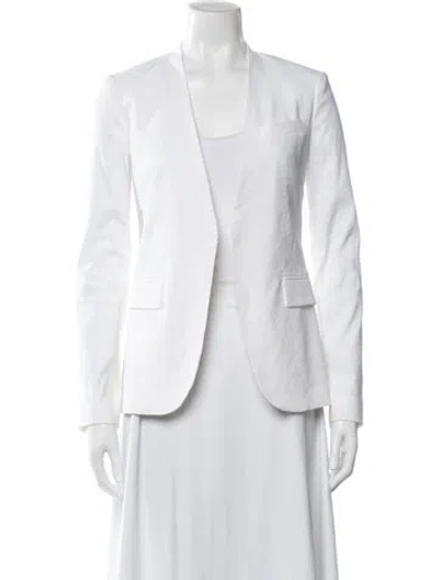 Pre-owned Theory Linen Blazer W/ Tags In White