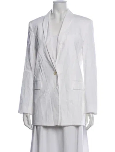 Pre-owned Theory Linen Blazer W/ Tags In White