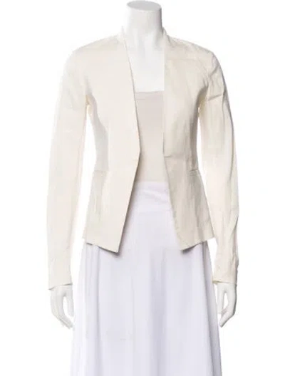 Pre-owned Theory Linen Blazer In White