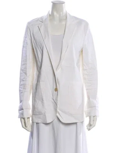 Pre-owned Theory Linen Blazer In White