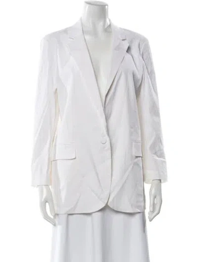 Pre-owned Theory Linen Blazer In White