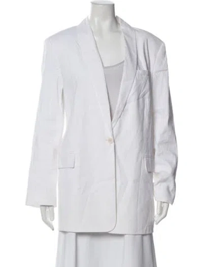 Pre-owned Theory Linen Blazer In White