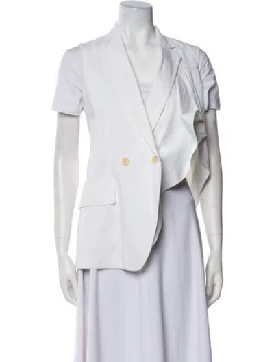 Pre-owned Theory Linen Blazer In White