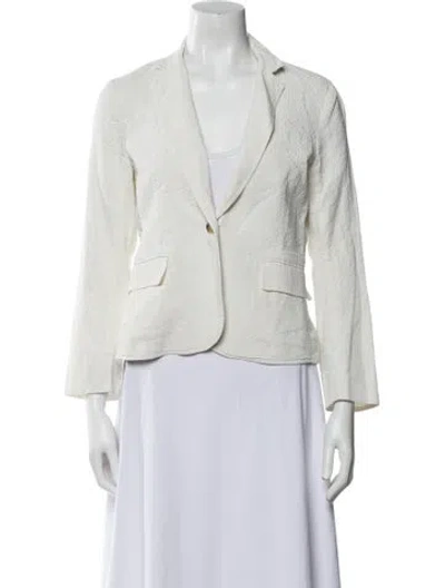 Pre-owned Theory Linen Blazer In White