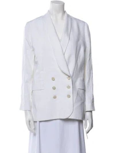 Pre-owned Theory Linen Blazer In White